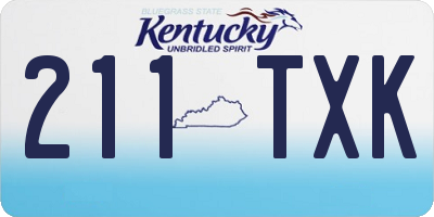KY license plate 211TXK