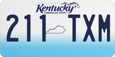 KY license plate 211TXM