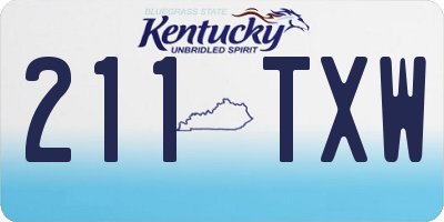 KY license plate 211TXW
