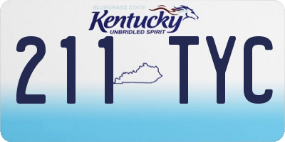 KY license plate 211TYC
