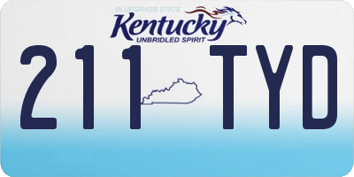KY license plate 211TYD