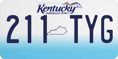 KY license plate 211TYG