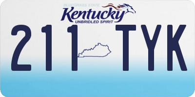 KY license plate 211TYK
