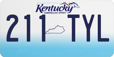 KY license plate 211TYL