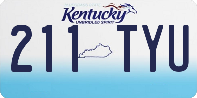 KY license plate 211TYU