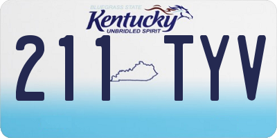 KY license plate 211TYV