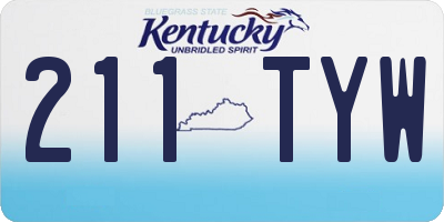 KY license plate 211TYW