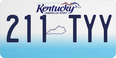 KY license plate 211TYY
