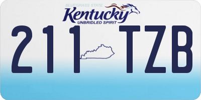 KY license plate 211TZB