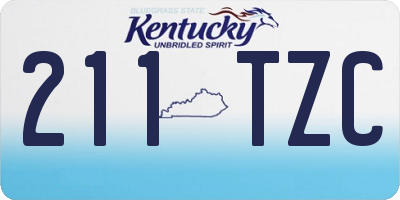 KY license plate 211TZC