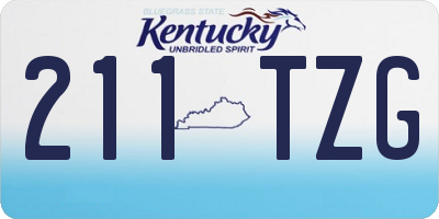 KY license plate 211TZG