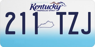 KY license plate 211TZJ