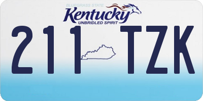 KY license plate 211TZK
