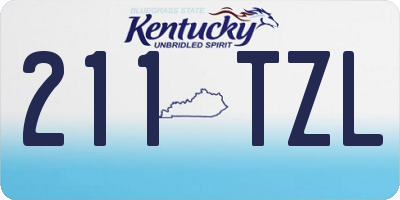 KY license plate 211TZL