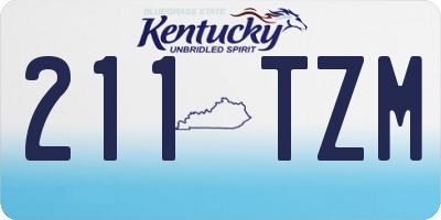 KY license plate 211TZM
