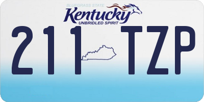 KY license plate 211TZP