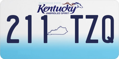 KY license plate 211TZQ