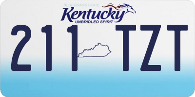 KY license plate 211TZT