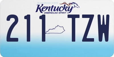 KY license plate 211TZW
