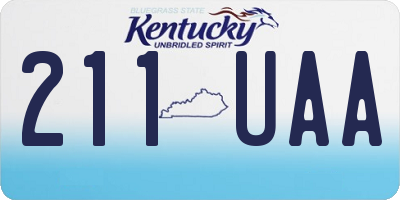 KY license plate 211UAA