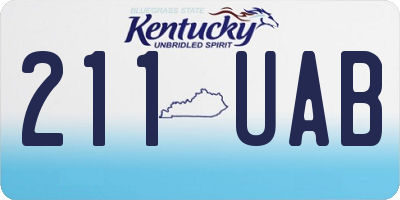 KY license plate 211UAB