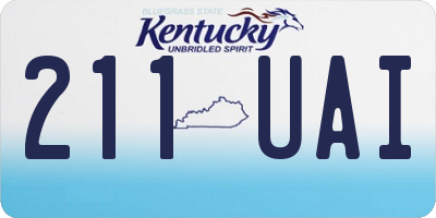 KY license plate 211UAI