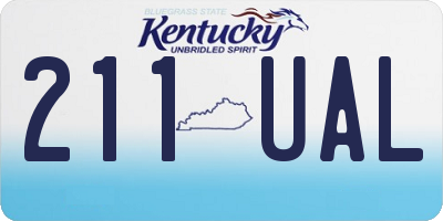 KY license plate 211UAL