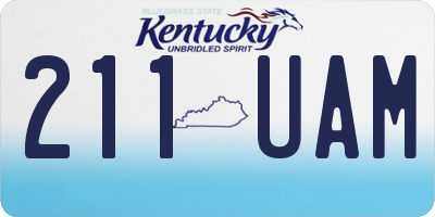 KY license plate 211UAM
