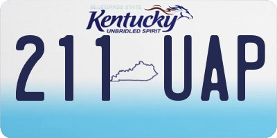 KY license plate 211UAP