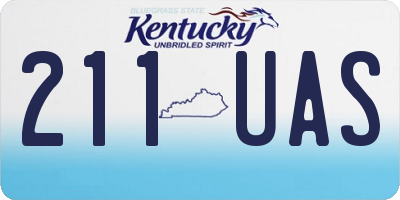 KY license plate 211UAS