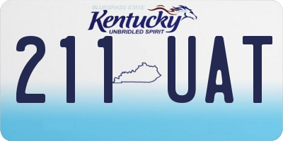 KY license plate 211UAT