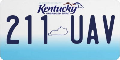 KY license plate 211UAV