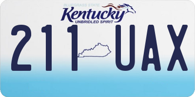KY license plate 211UAX