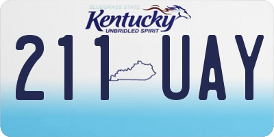 KY license plate 211UAY
