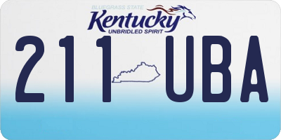 KY license plate 211UBA