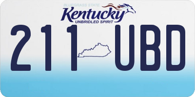 KY license plate 211UBD
