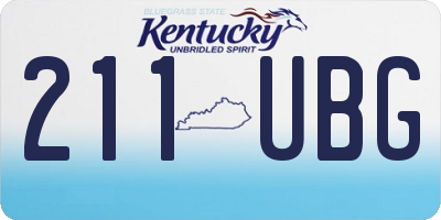 KY license plate 211UBG