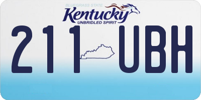 KY license plate 211UBH