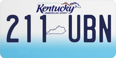 KY license plate 211UBN