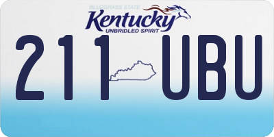 KY license plate 211UBU