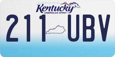 KY license plate 211UBV