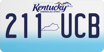 KY license plate 211UCB
