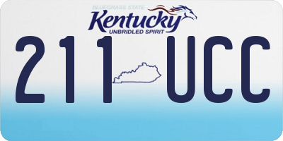 KY license plate 211UCC