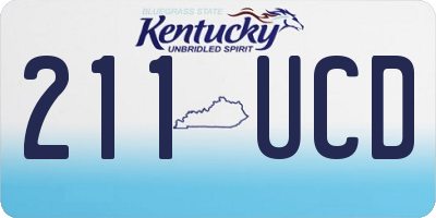 KY license plate 211UCD