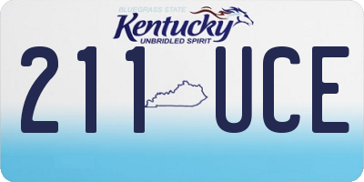 KY license plate 211UCE