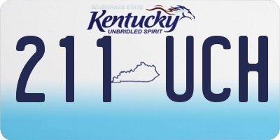 KY license plate 211UCH