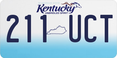 KY license plate 211UCT
