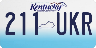KY license plate 211UKR