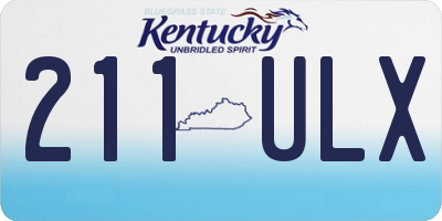 KY license plate 211ULX