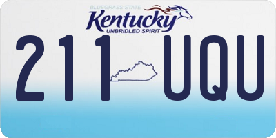 KY license plate 211UQU